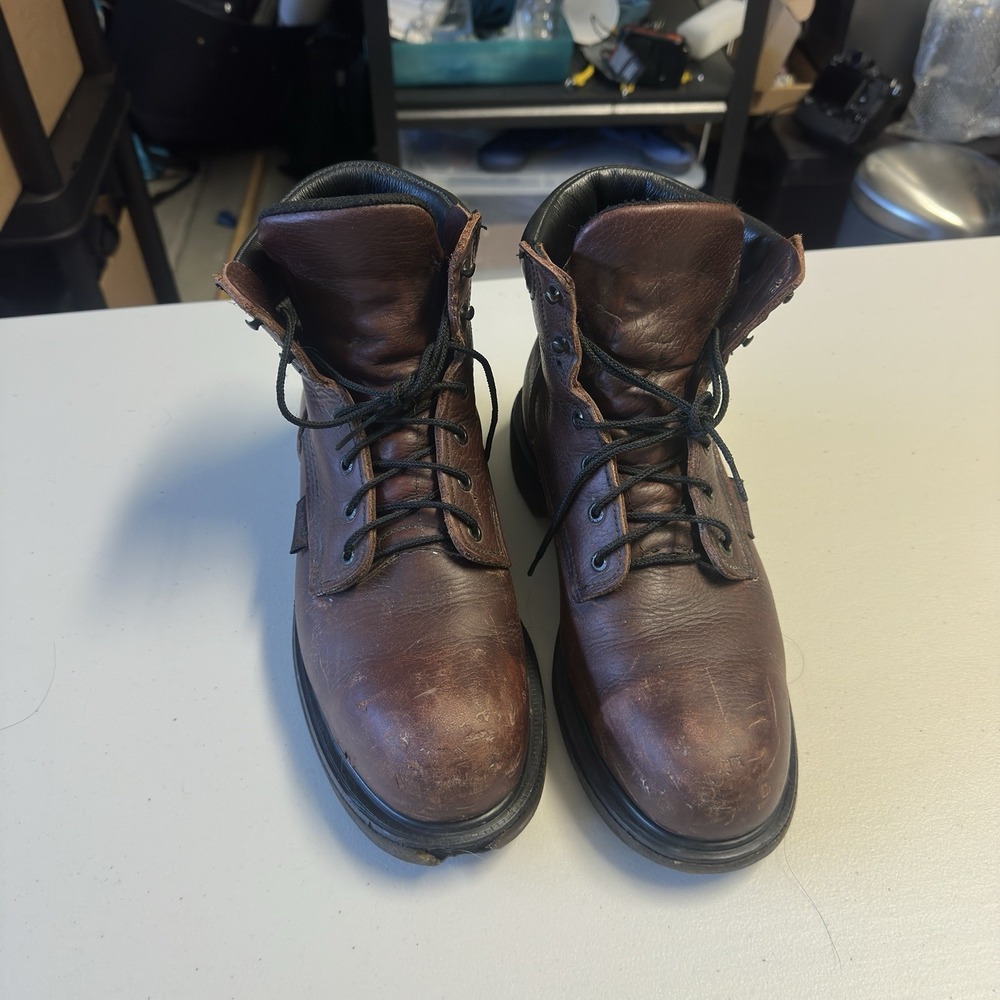 Red‎ Wing 2406 Boots Mens 10.5 D Brown Supersole Safety Steel Toe Made in USA
